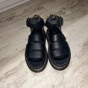 Dr. Martens Black Leather Sandals